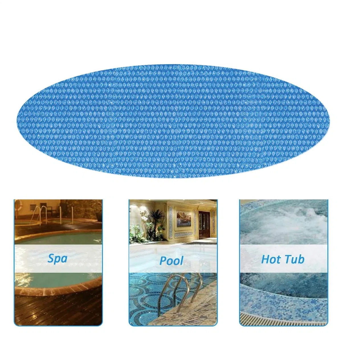 300 x 200 cm Cubierta De Piscina Solar De Natación - Cubierta Solar De Burbujas De Piscina | Protección Solar A Prueba De Lluvia Y Polvo De Polvo Aislamiento Térmico Cuttable para La Protección Solar