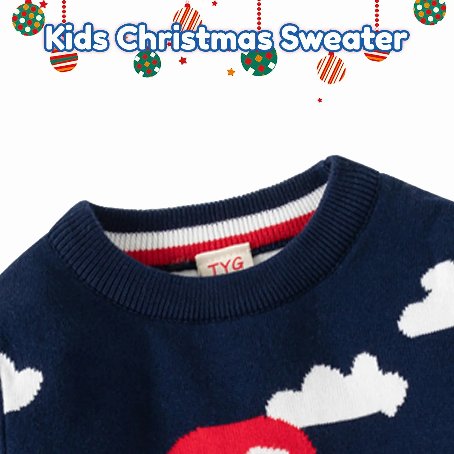 Niños Niñas Jersey de Navidad Sudadera de Punto Suéter Invierno Pull-Over Manga Larga Ciervo 1-6 Años