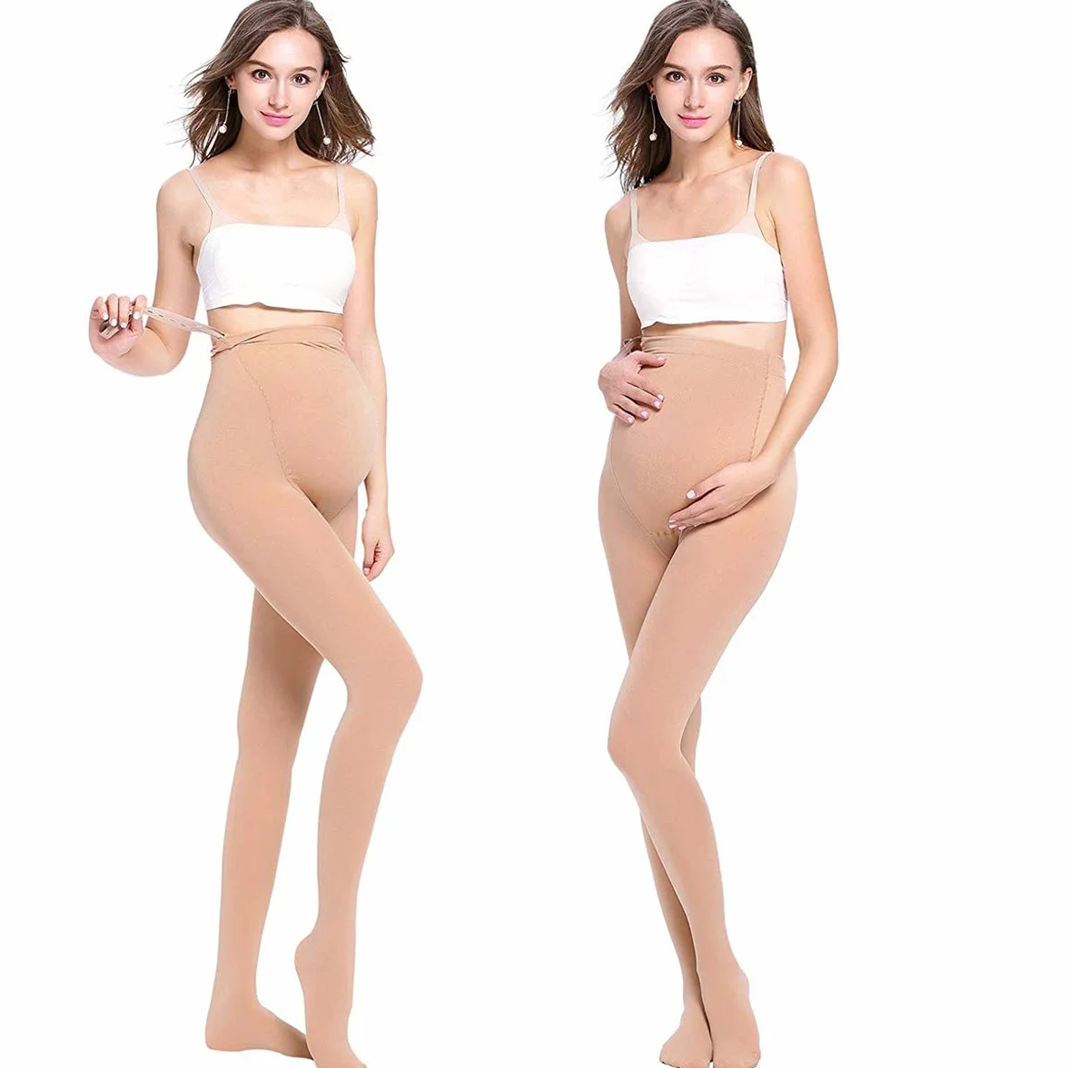 2 Pack Medias Invernales Premama Panty para Futura Mama Pantimedias para Mujeres embarazadas Leggings 320D